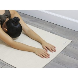 Organic Cotton Woven Yoga Mat - Unbleached, Undyed, All-Natural, Washable, and Toxic-free Cloth Yoga Mat - Mysore, Hand-made Mat for Outdoor and Indoor - 78x27 (Unbleached Cotton)