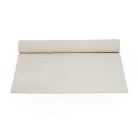Organic Cotton Woven Yoga Mat - Unbleached, Undyed, All-Natural, Washable, and Toxic-free Cloth Yoga Mat - Mysore, Hand-made Mat for Outdoor and Indoor - 78x27 (Unbleached Cotton)