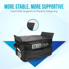STUFFSTASH Golf Trunk Organizer, Strong, Won\'t Collapse. Shoe Compartments, Dividers, Storage for Tees, Gloves, Balls,.Store Accessories in Your Car or SUV. Golfer Gift Essentials for Men and Women.