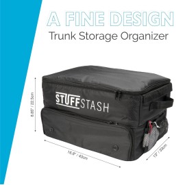 STUFFSTASH Golf Trunk Organizer, Strong, Won\'t Collapse. Shoe Compartments, Dividers, Storage for Tees, Gloves, Balls,.Store Accessories in Your Car or SUV. Golfer Gift Essentials for Men and Women.
