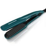 SAOSA Ceramic Hair Crimper Iron 39mm for Volumizing Fluffy Hairstyle, Corrugation Crimper Hair Iron, Anti Static Ceramic Hair Crimping Iron Adjust Temperature (Turquoise)