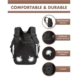 TRAILKICKER Tactical Laptop Backpack Military Backpack for Men Black Tactical Bag Backpack