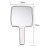 lasenersm 1 Piece Hand Mirror with Handle Square Hand Held Mirror for Makeup Hairdressing Handheld Mirror with Handle Stylish Hand Mirror for Women for Home Hair Salon Use, 3.9 x 6.7 Inches