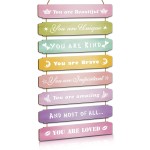 Cute Room Decor for Teen Girls,Pink Room Decor Aesthetic for Kids Nursery Toddler Baby Little Girl Princess,Kawaii Rainbow Inspirational Wall Art for Bedroom Locker Dorm Beach Room Sign Decorations