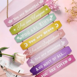 Cute Room Decor for Teen Girls,Pink Room Decor Aesthetic for Kids Nursery Toddler Baby Little Girl Princess,Kawaii Rainbow Inspirational Wall Art for Bedroom Locker Dorm Beach Room Sign Decorations