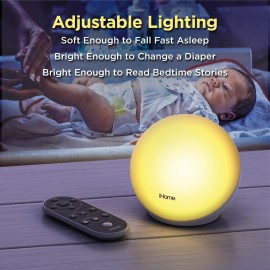 iHome Sound Machine with Night Light for Baby, White Noise Machine and Baby Soother Includes Sleep Sounds and Lullabies, Ideal Baby Shower Gifts and Gifts for New Parents