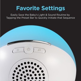 iHome Sound Machine with Night Light for Baby, White Noise Machine and Baby Soother Includes Sleep Sounds and Lullabies, Ideal Baby Shower Gifts and Gifts for New Parents