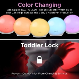 iHome Sound Machine with Night Light for Baby, White Noise Machine and Baby Soother Includes Sleep Sounds and Lullabies, Ideal Baby Shower Gifts and Gifts for New Parents