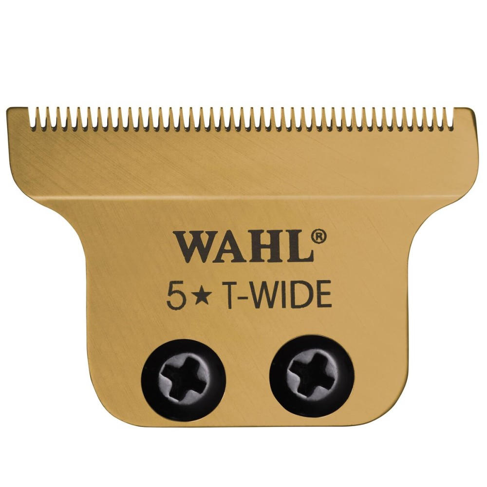Wahl Professional T Wide Gold Plated Blade Set DLC Titanium Coated Adjustable Zero Overlap Replacement Fits Cordless Detailer Li