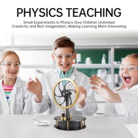 PFCKE Low Temperature Stirling Engine Classroom Teaching Stirling Engine Kit Steam Heat Educational Model Brass Aluminum Stirling Engine-HZZ92 Pro Black