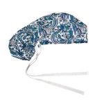 Scrub Cap with Buttons - Cotton Cap with Sweatband, Adjustable Ponytail Working Cap, Tie Back Hats for Women (Gradient Blue)