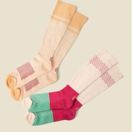 Gripjoy Compression Socks with Grips, 15-20mmHg, Support & Stability for Circulation, Travel, Pregnancy, Nurses