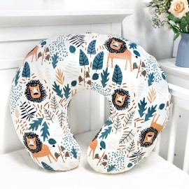 SWESEN Nursing Pillow Cover, Lion Breastfeeding Pillows Covers, Snug Fits Nursing Pillow Slipcovers for Boys Girls, Ultra Soft and Stretchy, Animal