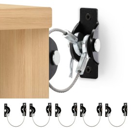 Furniture Anchors Anti-Tip Kit (6 Pack)- Furniture Straps for Baby Proofing, Secure 400 lbs Cabinet Prevent Falling Prevention Strap, Wall Anchor Prevent Child Pet Safety, HOME MASTER HARDWARE.