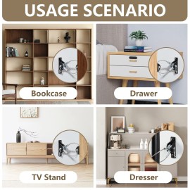 Furniture Anchors Anti-Tip Kit (6 Pack)- Furniture Straps for Baby Proofing, Secure 400 lbs Cabinet Prevent Falling Prevention Strap, Wall Anchor Prevent Child Pet Safety, HOME MASTER HARDWARE.