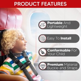 MED Supplies Is Us Child Airplane Safety Travel Harness - Safe and Comfortable Airplane Harness with Adjustable Straps - Airplane Travel Essentials for Kids and Toddlers