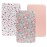 Tontukatu Bassinet Sheet Set 3 Pack (32 x 19) Compatible with Mika Micky, Baby Delight, Dream On Me Bassinet Mattress, Jersey Knit Ultra Soft Flexible for Baby Girls,Floral,Grey Rabbit & Pink