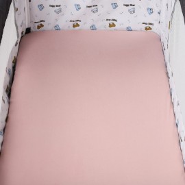 Tontukatu Bassinet Sheet Set 3 Pack (32 x 19) Compatible with Mika Micky, Baby Delight, Dream On Me Bassinet Mattress, Jersey Knit Ultra Soft Flexible for Baby Girls,Floral,Grey Rabbit & Pink