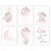 Canssape Elephant Nursery Wall Decor Set of 6 Baby Girl Room Decor for Nursery 8x10 Pink Flowers Wall Art Prints | Dream Big Little One | Nursery Wall Art Girl Room Wall Decor(Unframed)