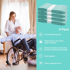 Zippland 4 Pack Diaper Liner Refills Compatible with Janibell Akord 280 Slim Model, Lasts Over 500 Adult Briefs