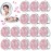Maitys 16 Pcs Compact Mirror Bulk for Purses Small Cosmetic Folding 2.75 Inch Round Diamond Bling 1X/ 2X Magnifying Pocket Makeup Mirror for Women Wedding Gift, Pink Silver
