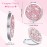 Maitys 16 Pcs Compact Mirror Bulk for Purses Small Cosmetic Folding 2.75 Inch Round Diamond Bling 1X/ 2X Magnifying Pocket Makeup Mirror for Women Wedding Gift, Pink Silver