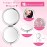 Maitys 16 Pcs Compact Mirror Bulk for Purses Small Cosmetic Folding 2.75 Inch Round Diamond Bling 1X/ 2X Magnifying Pocket Makeup Mirror for Women Wedding Gift, Pink Silver