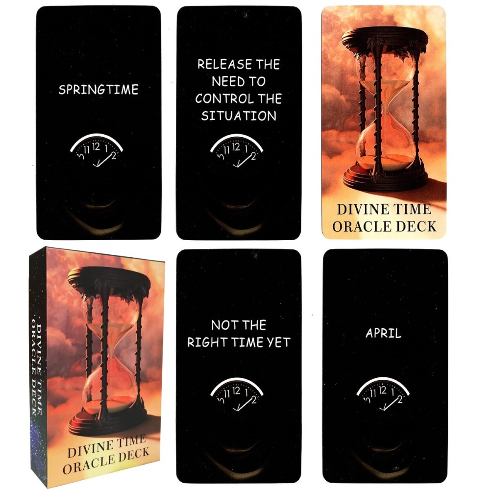 soulme Time Oracle Cards Deck, Divine Timing Oracle Cards, Oracle Cards for Beginners,Answers to All Your Timing Related Questions