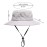 Womens Summer Sun Hat Beach Hat Wide Brim Outdoor UV Protection Hat Foldable Cool Mesh Ponytail Bucket Hat (Pure Light Grey)