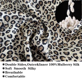 Cocheng 100% Mulberry Silk Bonnet for Sleeping Double Layer Silk Sleep Cap with Adjustable Tie Band 19 Momme Breathable & Adjustable Silk Hair Bonnet (Leopard) Cocheng 100% Mulberry Silk Bonnet for Sleeping Double Layer Silk Sleep Cap with Adjustable Tie Band 19 Momme Breathable & Adjustable Silk Hair Bonnet (Leopard)