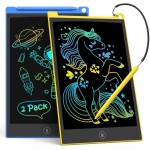 TECJOE 2 Pack LCD Writing Tablet, 10 Inch Colorful Doodle Board Drawing Tablet for Kids, Kids Travel Learning Toys Christmas Birthday Gifts for 3 4 5 6 Year Old Boys and Girls Toddlers