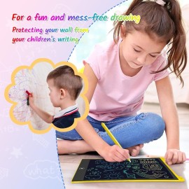 TECJOE 2 Pack LCD Writing Tablet, 10 Inch Colorful Doodle Board Drawing Tablet for Kids, Kids Travel Learning Toys Christmas Birthday Gifts for 3 4 5 6 Year Old Boys and Girls Toddlers