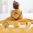 MICHLEY Bamboo Viscose Baby Hooded Bath Towel for 0-5 Years Boys and Girls, 29.5 x 39.5 Inch Ultra-Soft and Quick-Drying Infant Bathrobe (Lion)