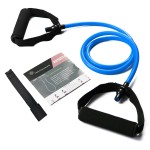 Resistance Bands with Handles, Single Resistance Bands, Exercise Bands with Handles, for Resistance Training, Physical Therapy, Home Workouts, Fitness, Pilates, Boxing Strength Training (40lbs)