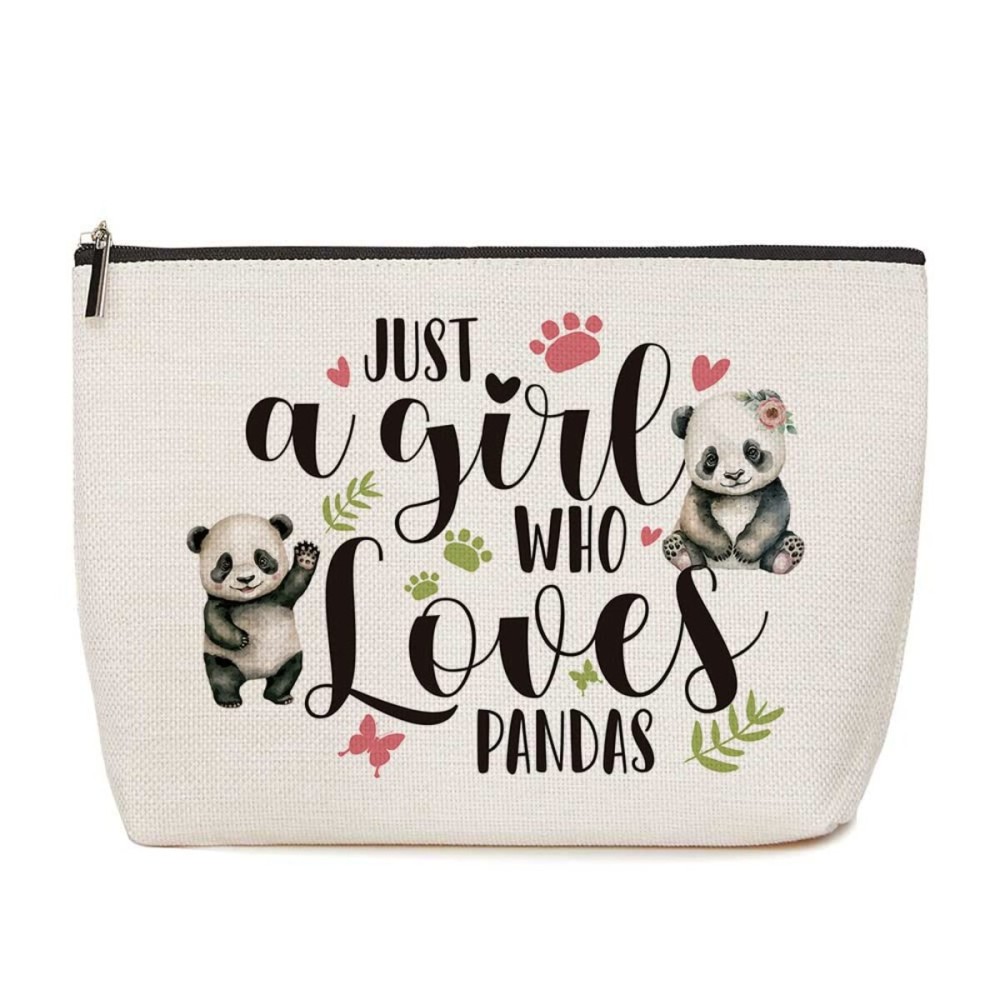 Panda Gifts Just a Girl Who Loves Panda Animal Lovers Gift Christmas Graduation Birthday Gift for Women Girls Friends BFF Besties Panda Lovers Gift Preppy Makeup Bag Panda Gifts Just a Girl Who Loves Panda Animal Lovers Gift Christmas Graduation Birthday Gift for Women Girls Friends BFF Besties Panda Lovers Gift Preppy Makeup Bag