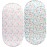 Bassinet Sheet Set 2 Pack Satin Ultra Soft Silk Fit for Rectangle, Hourglass, Oval Bassinet Mattress Protect for Baby Hair and Skin Cradle or Bassinet Sheets, Floral & Floral