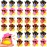 36 Set Cowboy Rubber Duck Mini Yellow Duckies Bath Party Toy Tiny Ducks Bathtub Toy with Cowboy Hat Paisley Bandanas Sunglasses for Summer Baby Shower Birthday Swimming Party (Cute Style)