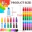 Loppdece 24 Stackable Crayons, Buildable DIY Crayons for Classroom & Office, Rainbow Colors