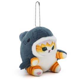 CNAANA Kawaii Shark Cat Plush Toy Stuffed Animal Doll, Soft Pillow for Boys & Girls (Shark cat, 13cm/5.1in)