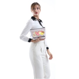 XYANFA Peace Love Conchas Cosmetic Bag - Cosmetic Case for Makeup, Travel, Work & Business - Waterproof Cotton & Linen Cosmetic Bag - Gift for Women