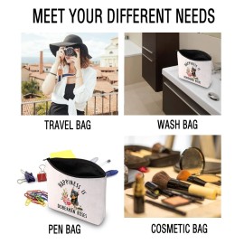 JXGZSO Doberman Dog Gifts Makeup Bag Happiness Is Doberman Kisses Gifts Doberman Lovers Owners Cosmetic Bag (Doberman Kisses B)