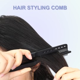 VOCOSTE Hair Straightening Comb, Heat Resistance Home Straightener Hair Styling Comb, ABS, Black