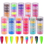 Duufin 66 Colors Nail Pigment Powder Colorful Glitter Pearlescent Fluorescence Luminous Powder Pigment for Nails Art, Body and Crafts