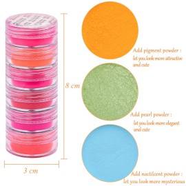 Duufin 66 Colors Nail Pigment Powder Colorful Glitter Pearlescent Fluorescence Luminous Powder Pigment for Nails Art, Body and Crafts