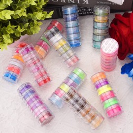 Duufin 66 Colors Nail Pigment Powder Colorful Glitter Pearlescent Fluorescence Luminous Powder Pigment for Nails Art, Body and Crafts