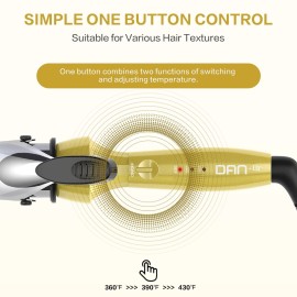 1 1/4 Inch Curling Iron 10 Inch Length Travel Curling Iron Mini with 3 Temperatures, Dual Voltage & Rapid Heating Small Titanium Curling Wand 1 1/4 Inch Curling Iron 10 Inch Length Travel Curling Iron Mini with 3 Temperatures, Dual Voltage & Rapid Heating Small Titanium Curling Wand