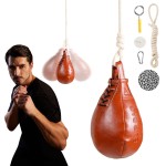 UWTHFIT Speed Bag & Slip Ball for Boxing Reflexes & Reaction Practice, Perfect for MMA or Combat Sports Training (Filled)