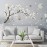 Large Chinese Wall Decals Cherry Blossom Tree 3D Tree Wall Stickers Peel and Stick Wall Decor DIY Flower Wall Murals for Bedroom Living Room Baby Nursery Rooms
