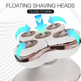 Electric Razors for Womens, 2-in-1 Best Shaver for Women, Rechargeable Trimmer with Detachable Head for Women\'s Legs, Bikini, Face, Lips Hairs, Cordless Wet Dry Facial Hair Removal for Women