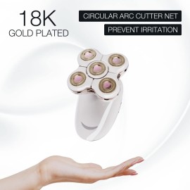 Electric Razors for Womens, 2-in-1 Best Shaver for Women, Rechargeable Trimmer with Detachable Head for Women\'s Legs, Bikini, Face, Lips Hairs, Cordless Wet Dry Facial Hair Removal for Women